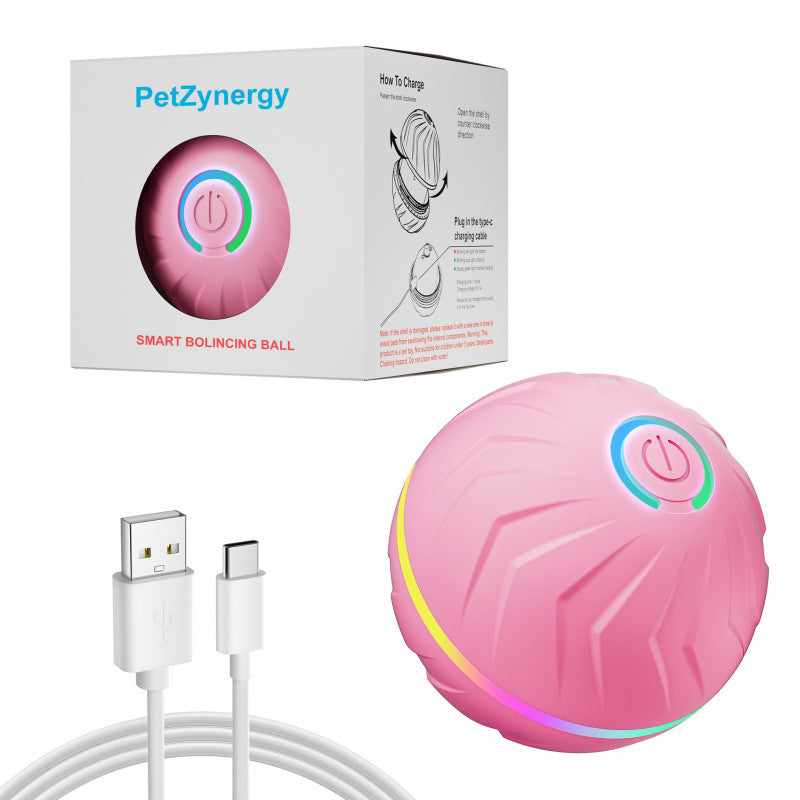 Smart Interactive Bouncing Dog Ball–Durable Rubber Automatic Bounce Toy For Dogs