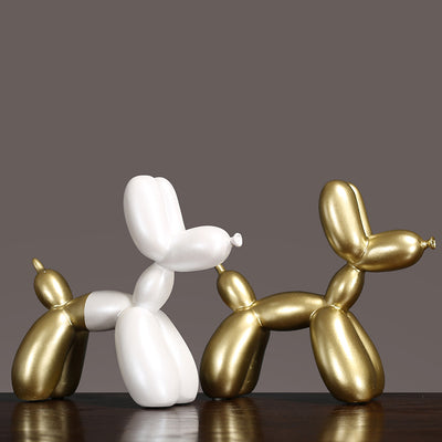 Nordic Balloon Dog Ornament–Modern Luxury Resin Home Décor Sculpture