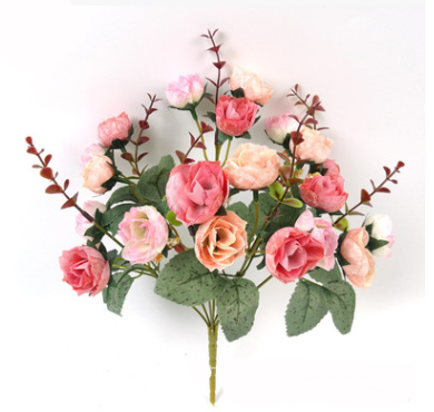 21 Head Diamond Rose Bouquet–Luxury Artificial Silk Roses for Home & Wedding Décor