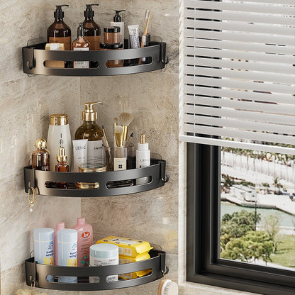 Bathroom Shower Rack Organiser-Multi-Layer Corner Storage Shelf-No Drill Plastic Shower Caddy (1–3 Tier Options)