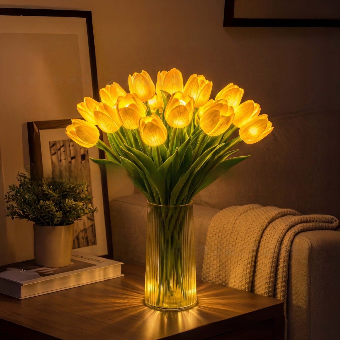 LED Tulip Table Lamp - Romantic Decorative Flower Night Light