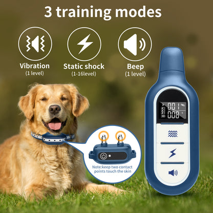 Remote Control Dog Training Collar - Adjustable Vibration & Static Stimulation Training Collar for Dogs