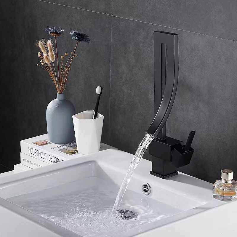 360° Rotating Waterfall Basin Mixer Tap–Luxury Copper Bathroom Vanity Faucet