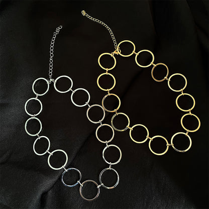 Lockable Collar Necklace–Adjustable Gold & Silver Chain Necklace, Minimalist Statement Jewellery for Women