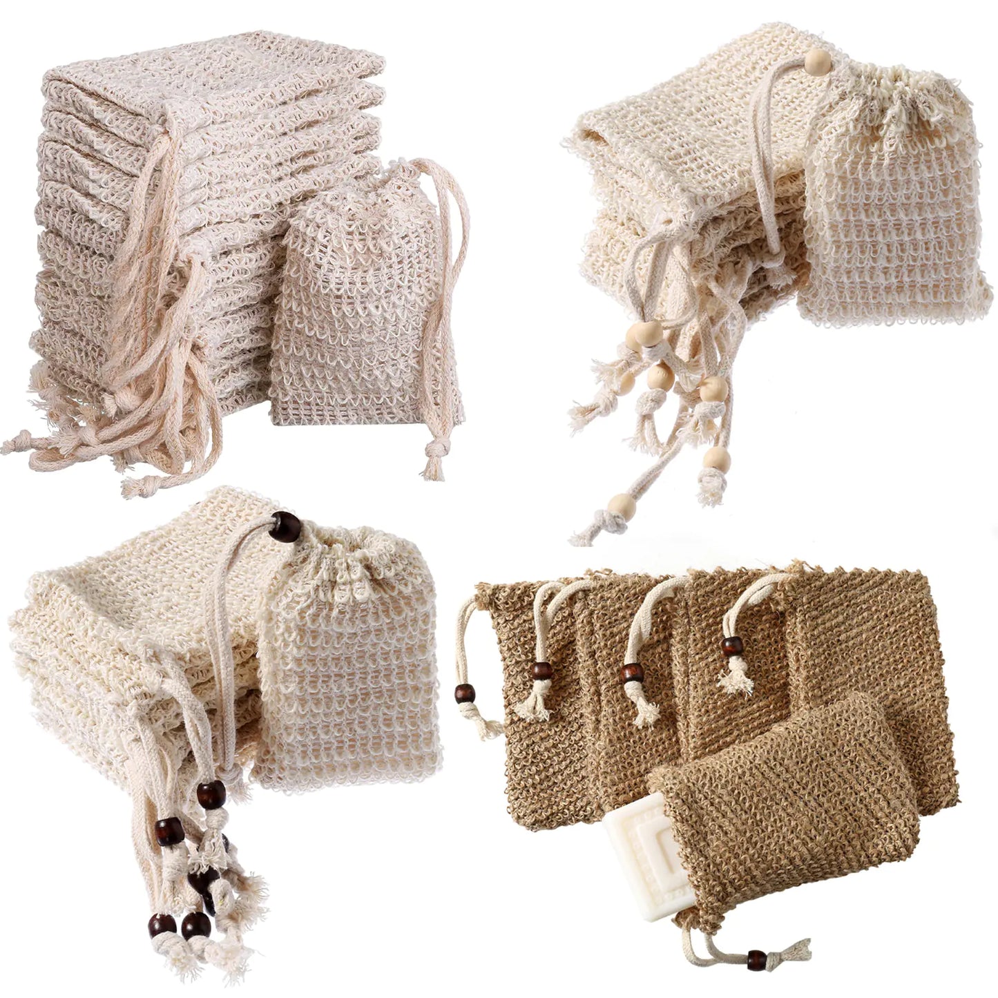 Natural Handmade Hemp & Ramie Soap Bag