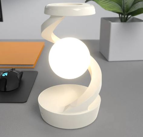 Wireless Charging Night Light Lamp–Dimmable LED Bedside Lamp with 15W Fast Wireless Charger