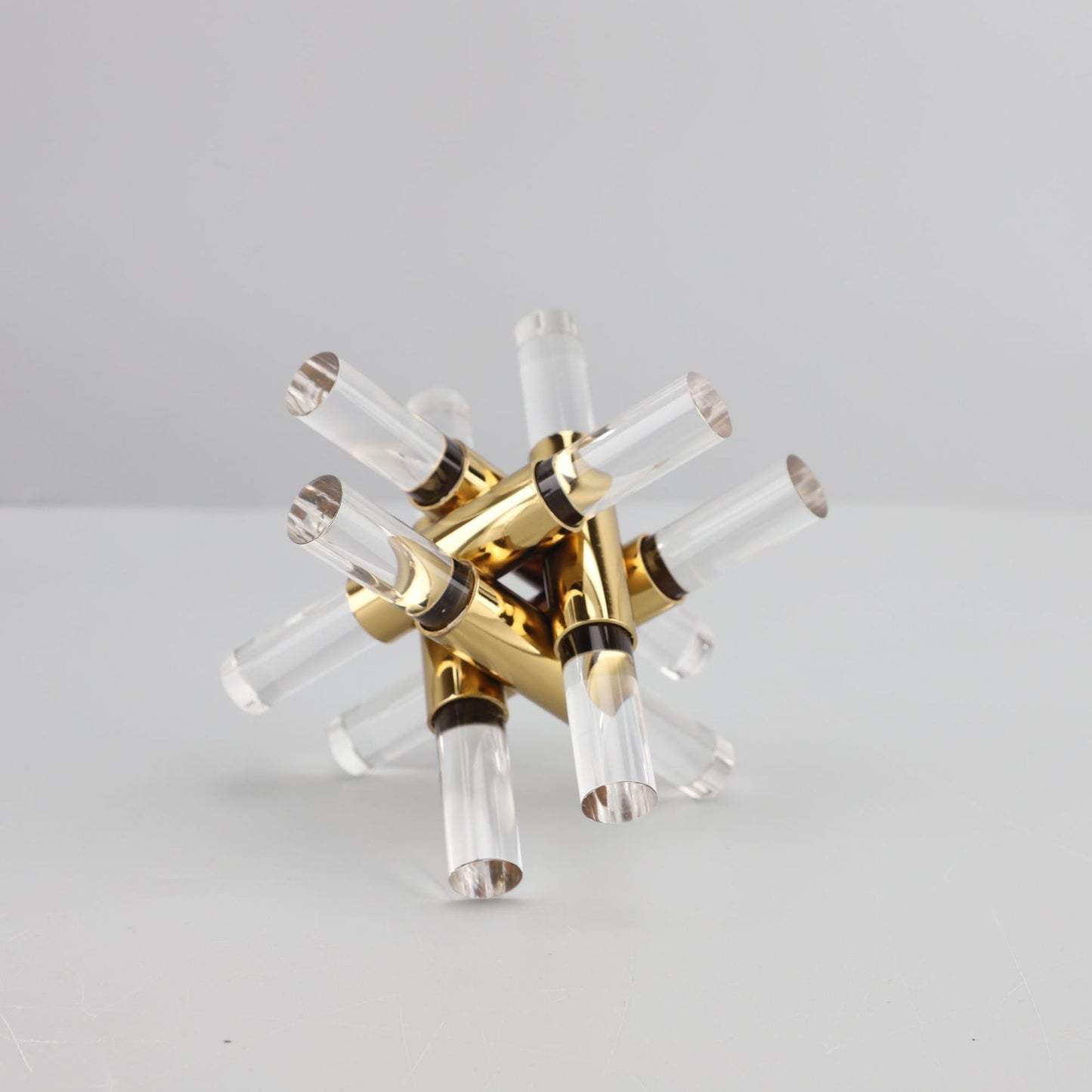 Modern Acrylic Cross Sculpture–Luxury Geometric Metal & Acrylic Home Décor Ornament