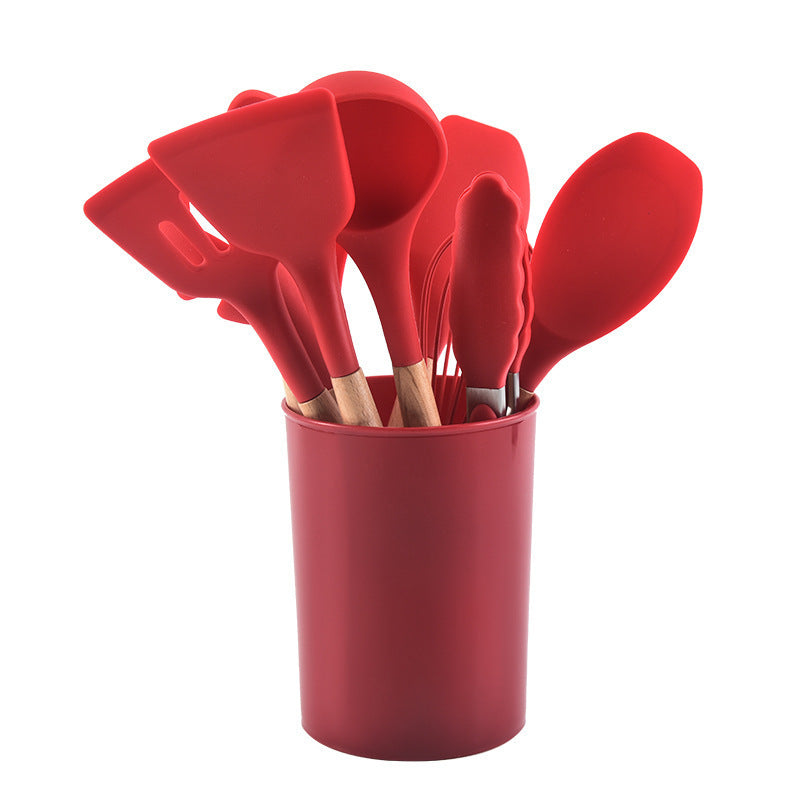 12-Piece Silicone Kitchen Utensil Set–Non-Stick Cooking Tools with Holder, Heat Resistant Kitchen Set