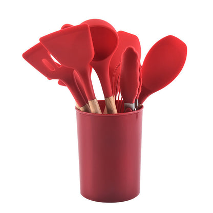12-Piece Silicone Kitchen Utensil Set–Non-Stick Cooking Tools with Holder, Heat Resistant Kitchen Set