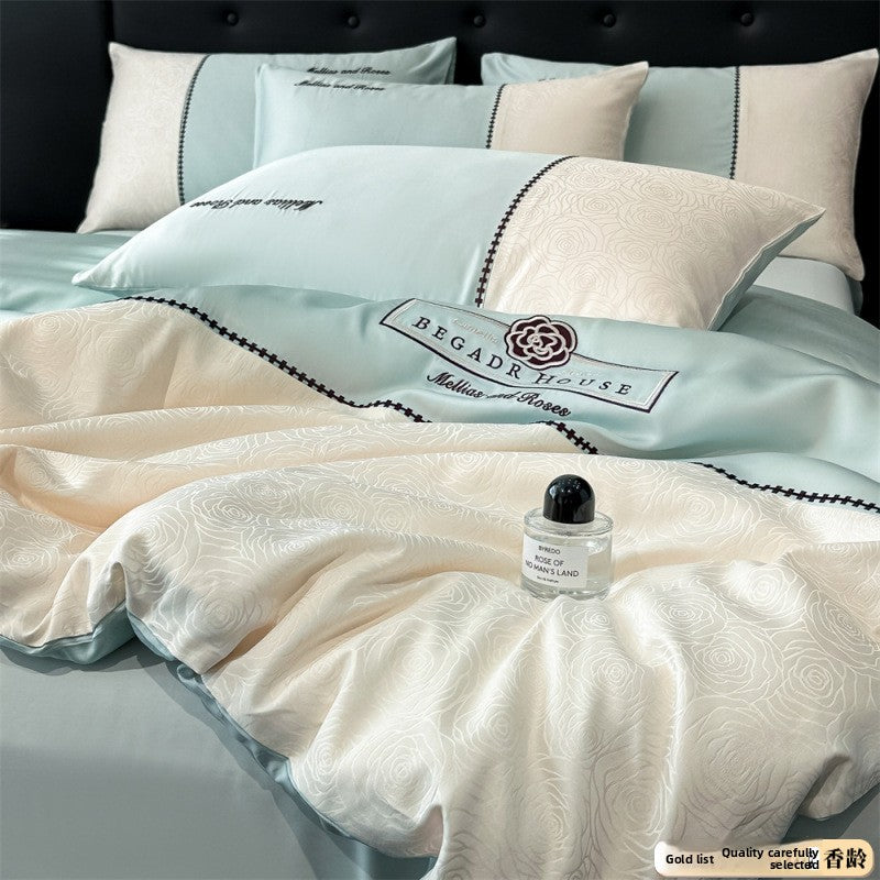 Luxury Lyocell Bedding Set–Ultra Soft Cooling 4-Piece Quilt Cover Set