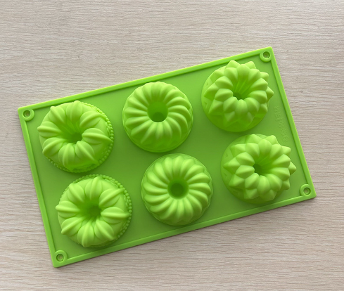 Silicone Angel Cake Mold–6-Cavity Donut & Dessert Baking Mold, Non-Stick Jelly & Soap Mould
