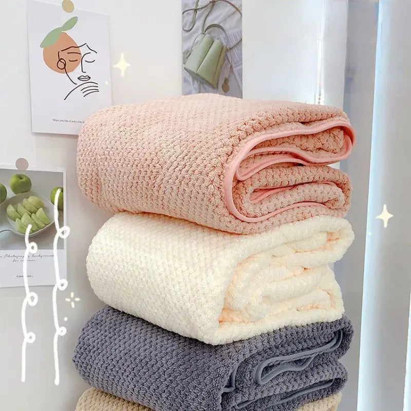 Soft Cotton Bath Towel 70x140cm-Quick Dry Absorbent Bathroom Towel-Lightweight Luxury Towels for Home & Beach