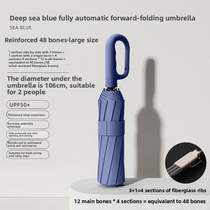 Fully Automatic Windproof Travel Umbrella–Compact UV Protection Folding Umbrella