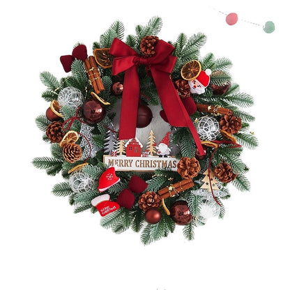 Luxury Christmas Wreath - 40cm & 50cm Festive Door Wreath with Optional LED Lights