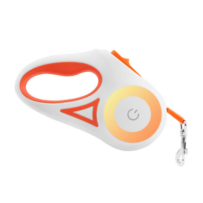 LED Retractable Dog Leash–USB Rechargeable Automatic Pet Lead For Day & Night Walks