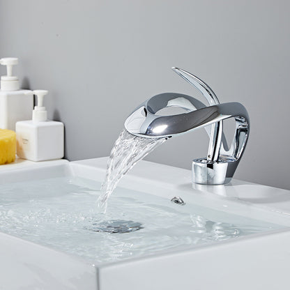 Luxury Waterfall Basin Mixer Tap – Premium Brass Bathroom Faucet