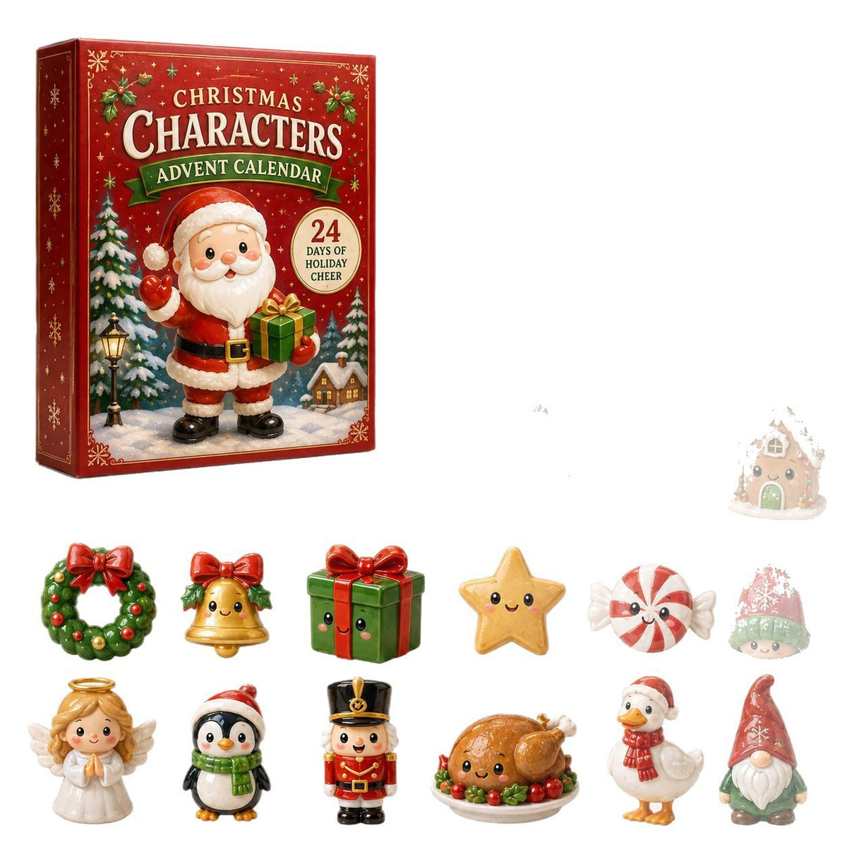 Christmas Acrylic Decorations Blind Box - 3mm Festive Santa, Gnome & Snowman Collectible Ornaments