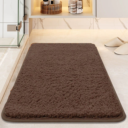 Soft Plush Non-Slip Bath Mat - Ultra-Absorbent Thick Bathroom Floor Rug Machine Washable