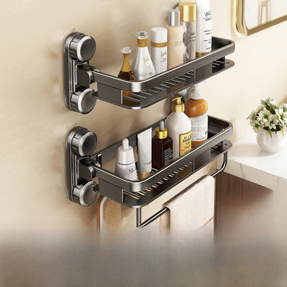 No-Drill Heavy Duty Bathroom Shower Shelf – Suction Cup Storage Rack