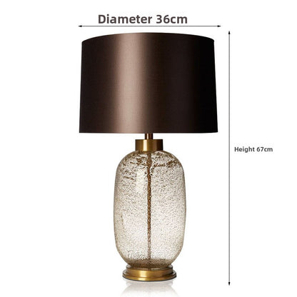 Modern Glass Table Lamp - Large Colourful Vase Bedside & Living Room Lamp