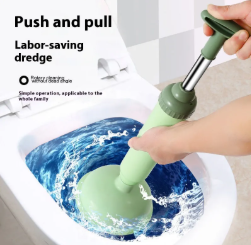 Heavy Duty Toilet Plunger-High Suction Drain Unblocker-Bathroom Clog Remover with Ergonomic Handle