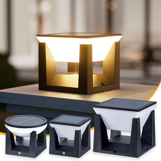 Solar LED Column Light - IP65 Waterproof Outdoor Garden & Pathway Light