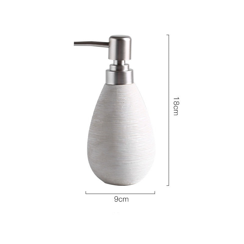 Ceramic Soap Dispenser Pump Bottle-Refillable Bathroom & Kitchen Lotion Dispenser-Luxury Shower Gel Container