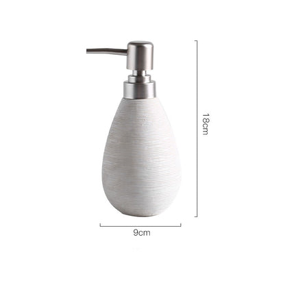 Ceramic Soap Dispenser Pump Bottle-Refillable Bathroom & Kitchen Lotion Dispenser-Luxury Shower Gel Container
