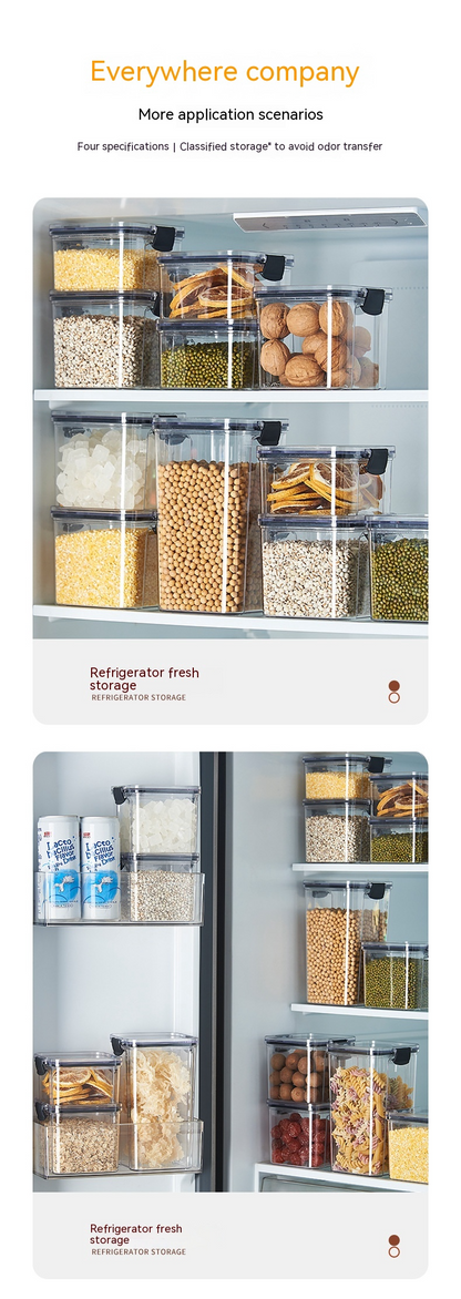 Airtight Food Storage Containers–BPA-Free Grain & Cereal Storage Set, Stackable Kitchen Pantry Organisers, Clear Plastic Containers