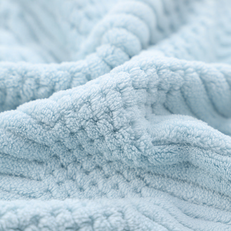 Coral Fleece Towel Set-Ultra Soft Microfiber Bath & Hand Towels-Super Absorbent Quick Dry Bathroom Towels (35x75cm & 70x140cm)