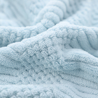 Coral Fleece Towel Set-Ultra Soft Microfiber Bath & Hand Towels-Super Absorbent Quick Dry Bathroom Towels (35x75cm & 70x140cm)