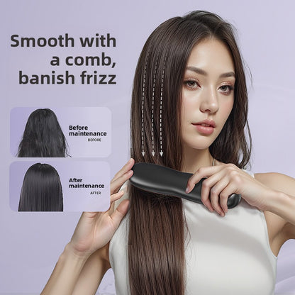 Cordless USB Rechargeable Hair Straightener Brush–3-in-1 Portable Hair Styling Tool