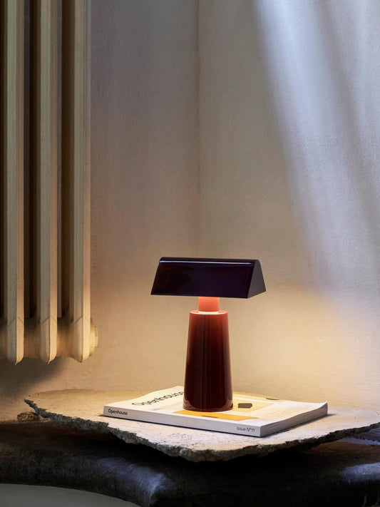 Rechargeable Retro LED Table Lamp - Portable USB Bedside Lamp with Warm Light
