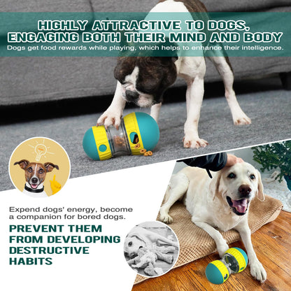 Interactive Pet Slow Feeder Toy - Rotating Treat & Food Dispenser for Dogs & Cats