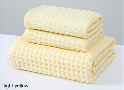 Cotton Waffle Bath Towel-Lightweight Quick Dry Waffle Weave Towel-Soft Absorbent Spa Bathroom Towel