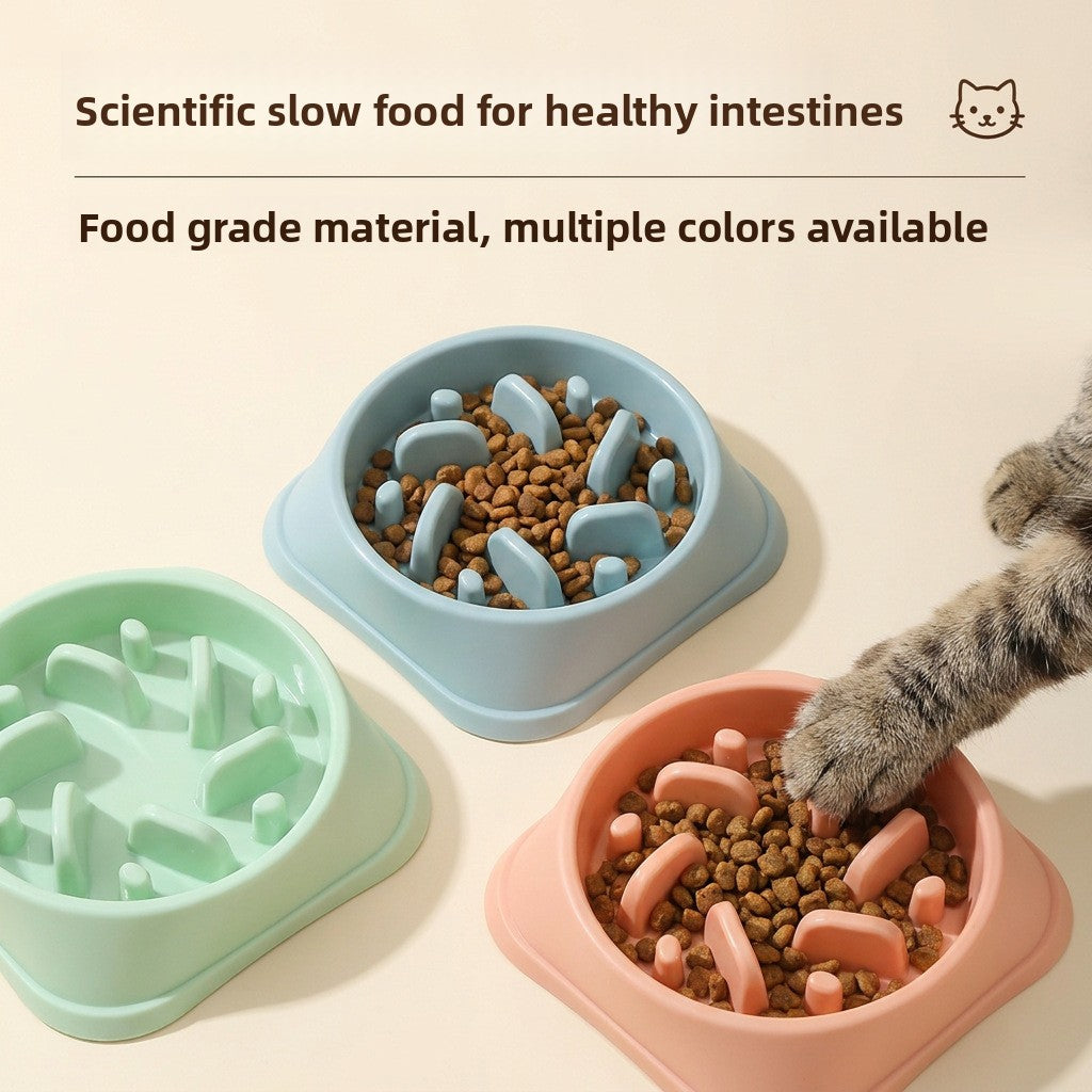 Cute Slow Feeder Pet Bowl–Anti-Spill Food & Water Bowl For Dogs & Cats