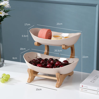 Multi-Layer Fruit Rack & Coffee Table Organiser–Modern Snack, Cosmetic & Storage Tray