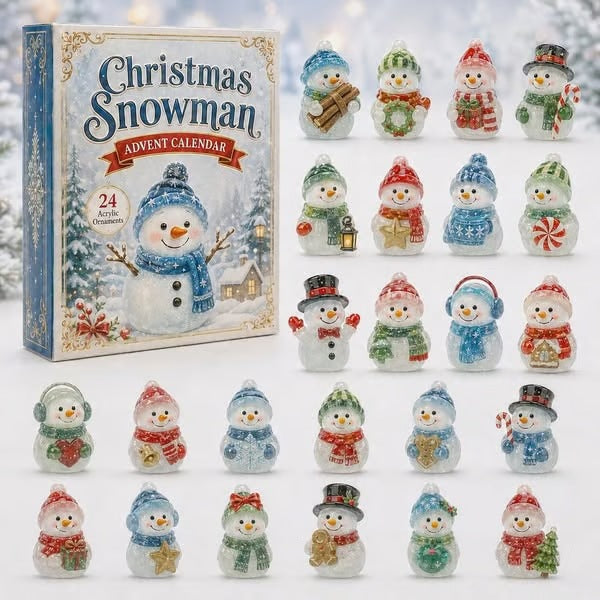 Christmas Acrylic Decorations Blind Box - 3mm Festive Santa, Gnome & Snowman Collectible Ornaments