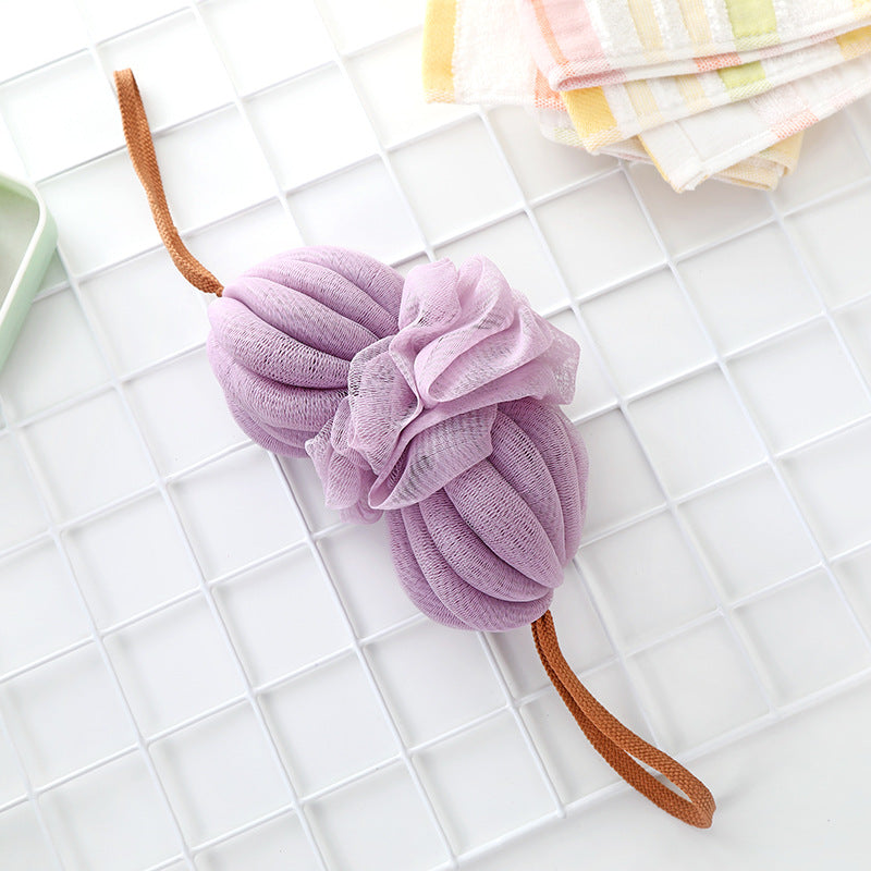Japanese Exfoliating Bath Cloth & Bath Ball Set-Deep Clean Body Scrubber-Shower Back Scrubber & Loofah Set
