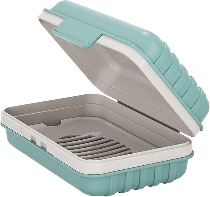 Portable Soap Box with Lid-Waterproof Travel Soap Holder Case-Drainage Soap Container for Bathroom, Gym & Travel