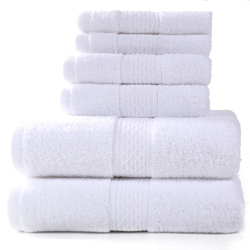 6 Piece Cotton Towel Set-Soft Absorbent Bath Towels Set-Luxury Bathroom Towels Quick Dry