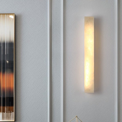 Modern Marble Or Marble Look LED Wall Light - Minimalist Long Wall Lamp for Bedroom & Living Room
