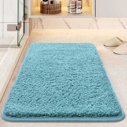 Soft Plush Non-Slip Bath Mat - Ultra-Absorbent Thick Bathroom Floor Rug Machine Washable