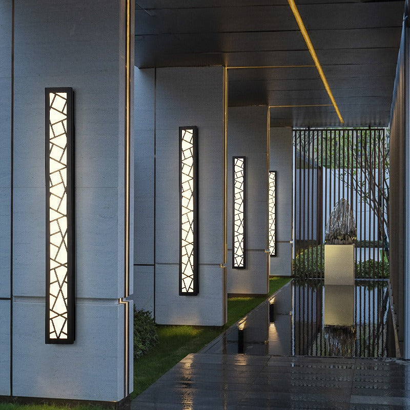 IP65 Outdoor LED Wall Light - Modern Linear Waterproof Exterior Wall Lamp