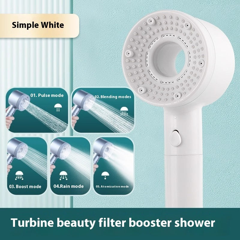 High Pressure Shower Head with Filter-Handheld Spray Shower with One-Click Stop-Water Saving Boost Shower Head with 12 Replacement Filters