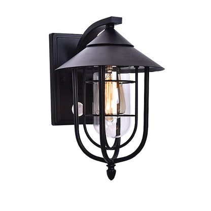Retro Outdoor Sensor Wall Light - Nordic LED Glass Wall Lamp for Courtyard & Entrance