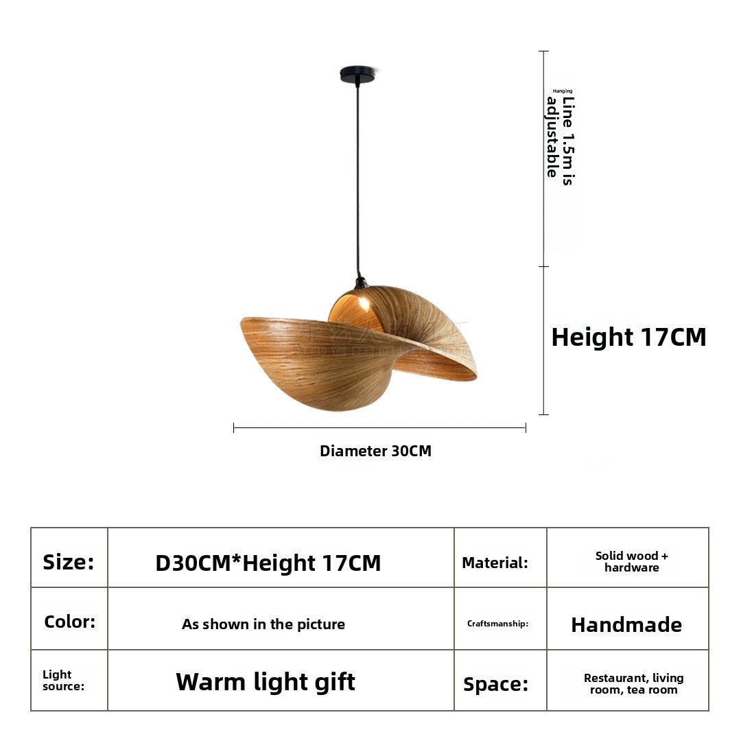 Handwoven Rattan Pendant Light - Japanese Wabi-Sabi LED Ceiling Light