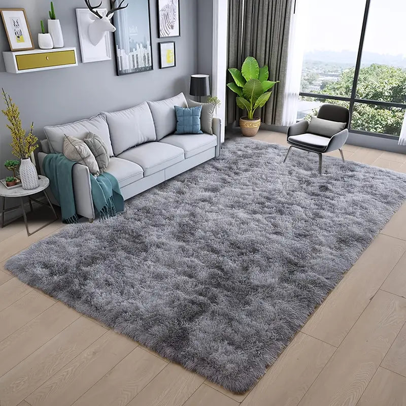 Plush Fuzzy Area Rug–Soft Non-Slip Carpet for Bedroom, Living Room & Modern Home Décor