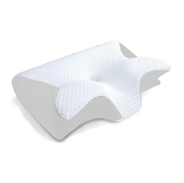 2-in-1 Ergonomic Contour Pillow–Orthopedic Neck Support Memory Cotton Pillow for Side & Back Sleepers