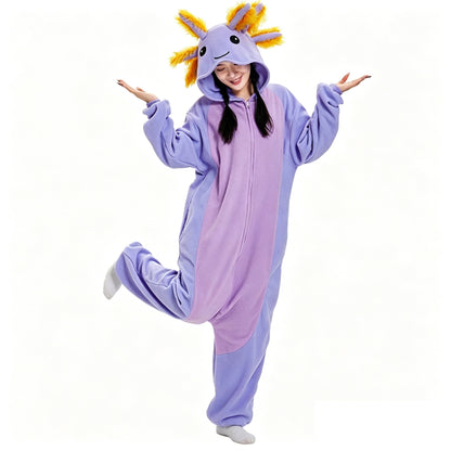 Animal Hooded Onesie – Plush Fleece Halloween Costume & Pajamas